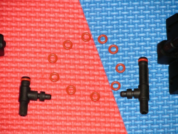 10x Jura Einlaufstutzen Dichtung an der Drainageventil universal 4 x 1,5 rot