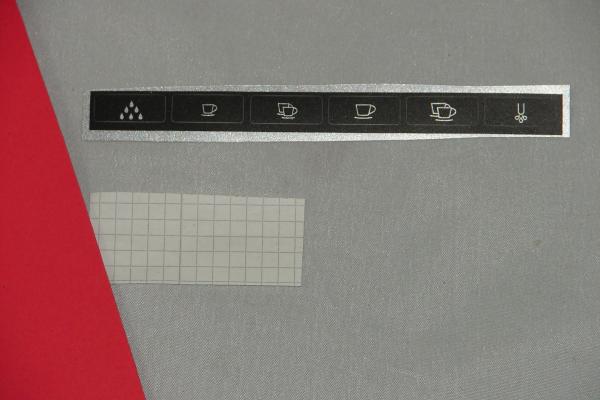 Jura Impressa XF50 Aufkleber Schwarz länglich