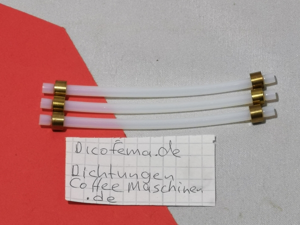Saeco Rohr PTFE  Ø 2x4mm - 90mm mit Büchsen - 1550027 -