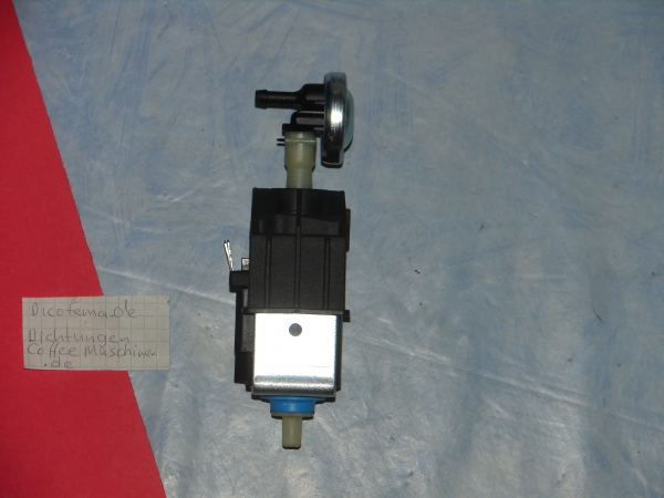 Sysko Pumpe SPX.H100 mit Jura Membrandämpfungselement V2, Pumpenstütze Schwarz und Pumpenauflage Blau