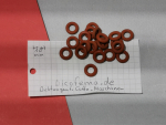1 Stück  6 x 3 Rot Silikon