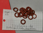 1 Stück  8 x 2,5 Rot Silikon
